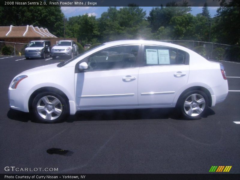 Fresh Powder White / Beige 2008 Nissan Sentra 2.0