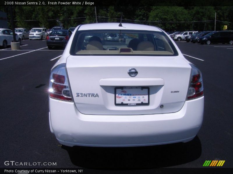 Fresh Powder White / Beige 2008 Nissan Sentra 2.0