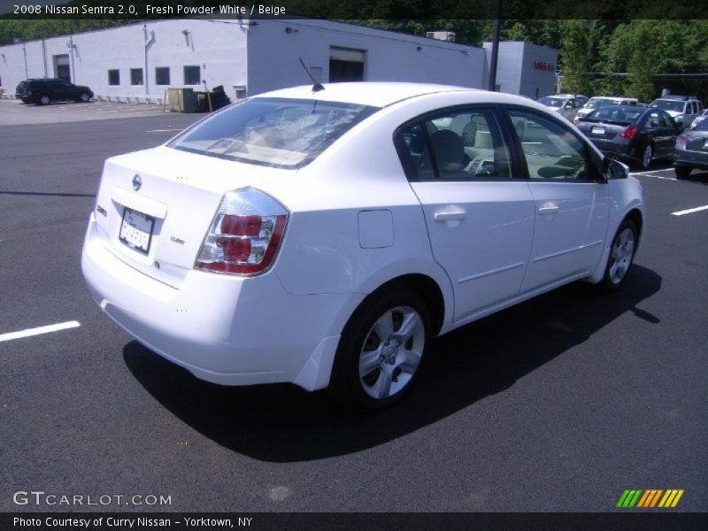 Fresh Powder White / Beige 2008 Nissan Sentra 2.0