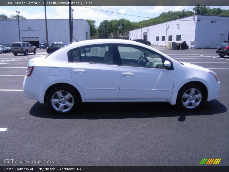 Fresh Powder White / Beige 2008 Nissan Sentra 2.0