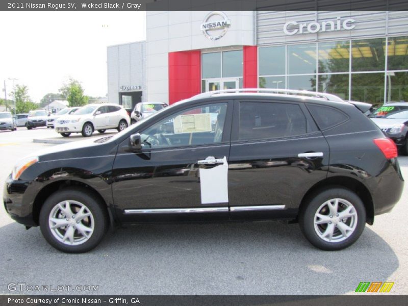 Wicked Black / Gray 2011 Nissan Rogue SV