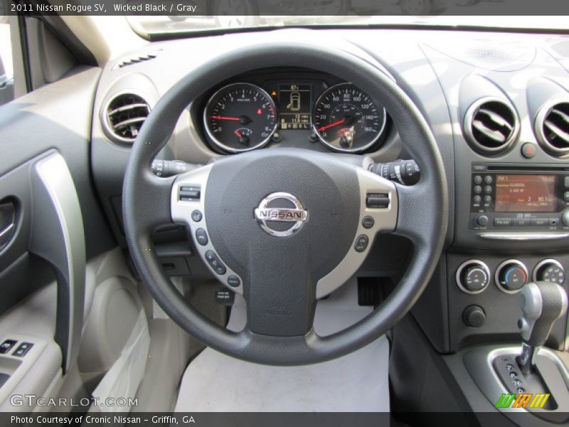 Wicked Black / Gray 2011 Nissan Rogue SV