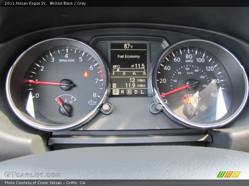 Wicked Black / Gray 2011 Nissan Rogue SV