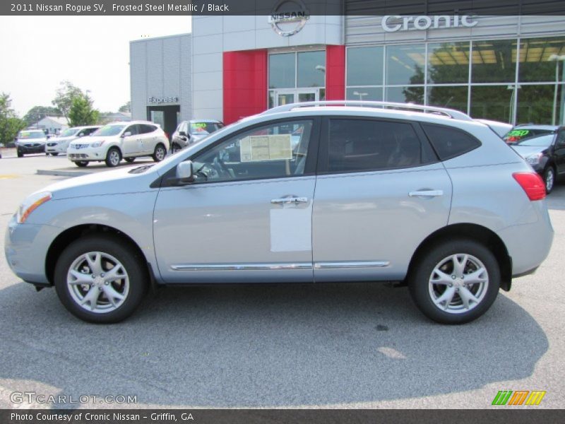Frosted Steel Metallic / Black 2011 Nissan Rogue SV