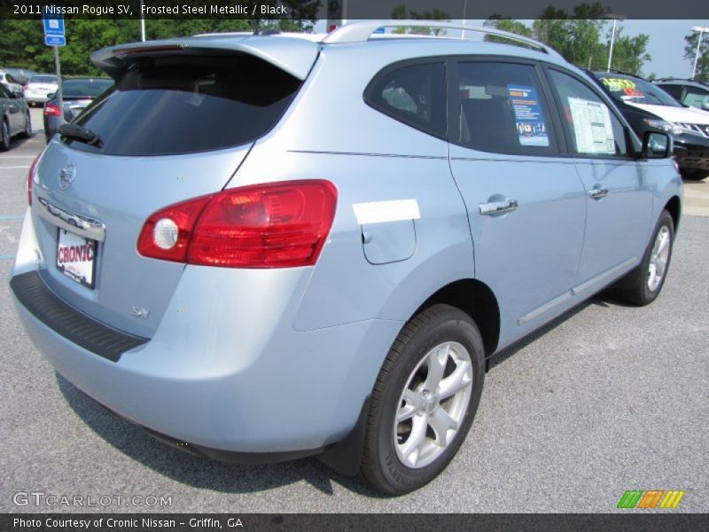 Frosted Steel Metallic / Black 2011 Nissan Rogue SV