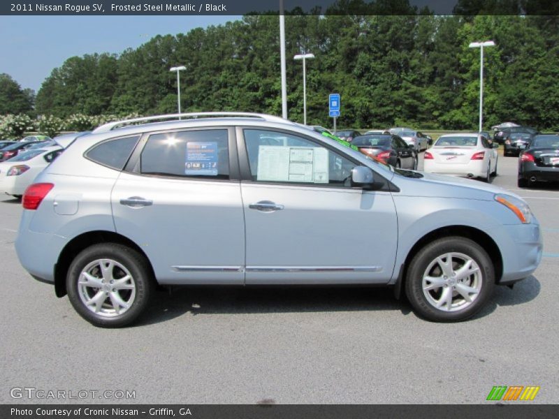 Frosted Steel Metallic / Black 2011 Nissan Rogue SV