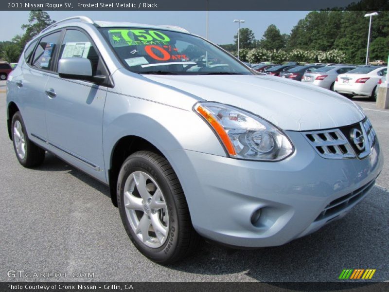 Frosted Steel Metallic / Black 2011 Nissan Rogue SV