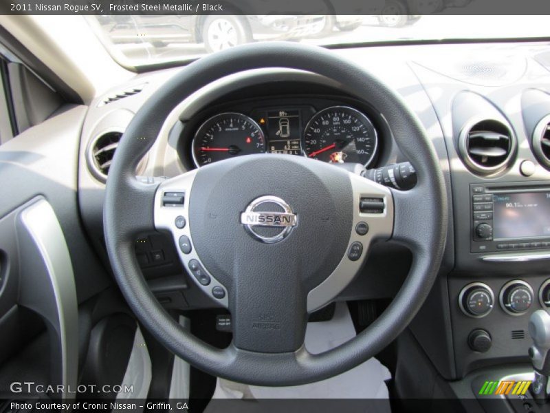 Frosted Steel Metallic / Black 2011 Nissan Rogue SV