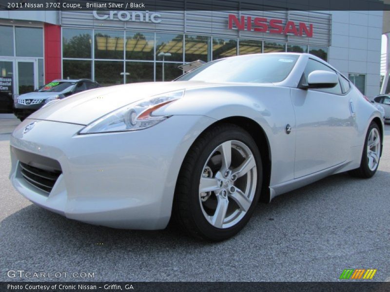 Brilliant Silver / Black 2011 Nissan 370Z Coupe