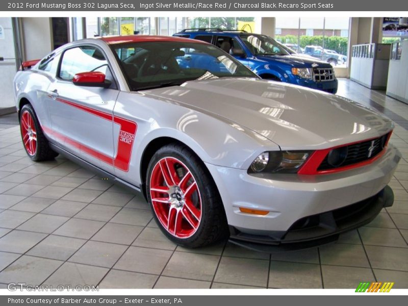 Front 3/4 View of 2012 Mustang Boss 302 Laguna Seca