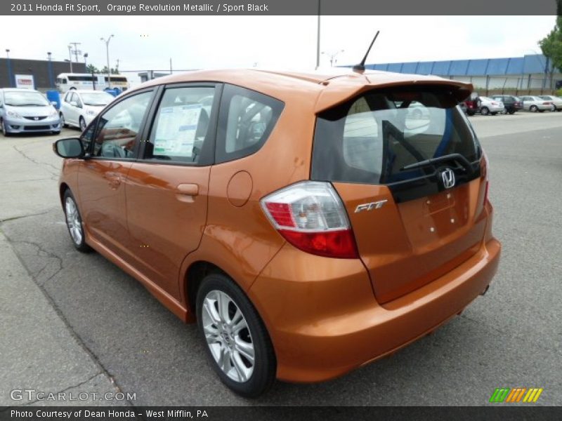 Orange Revolution Metallic / Sport Black 2011 Honda Fit Sport