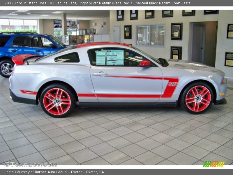  2012 Mustang Boss 302 Laguna Seca Ingot Silver Metallic/Race Red