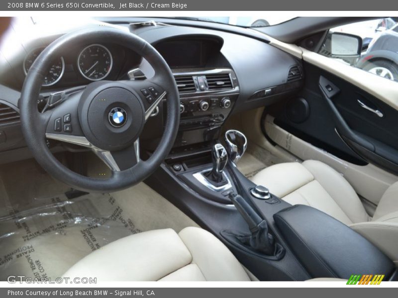 Jet Black / Cream Beige 2008 BMW 6 Series 650i Convertible