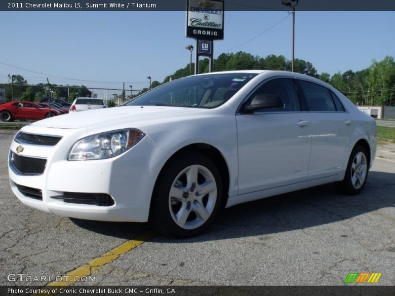 Summit White / Titanium 2011 Chevrolet Malibu LS