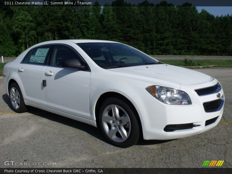 Summit White / Titanium 2011 Chevrolet Malibu LS