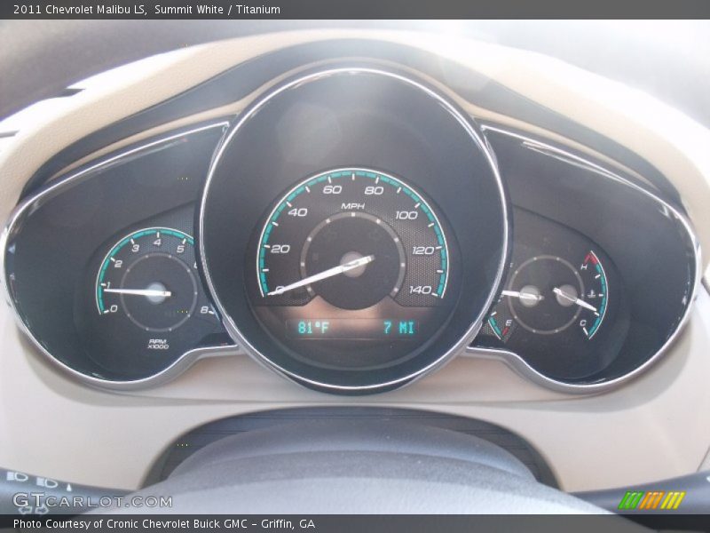 Summit White / Titanium 2011 Chevrolet Malibu LS