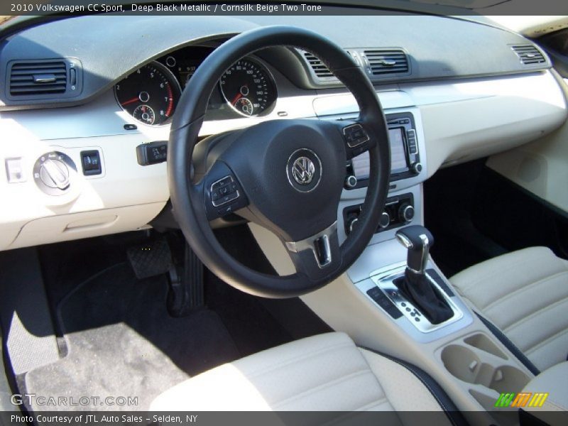 Deep Black Metallic / Cornsilk Beige Two Tone 2010 Volkswagen CC Sport