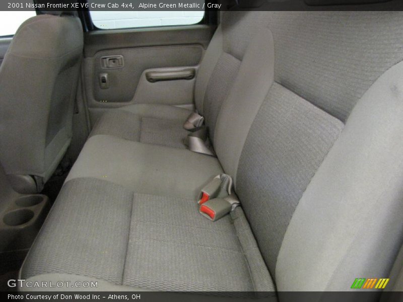 Alpine Green Metallic / Gray 2001 Nissan Frontier XE V6 Crew Cab 4x4