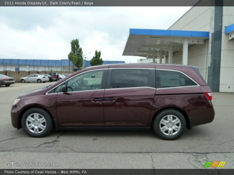 Dark Cherry Pearl / Beige 2011 Honda Odyssey LX
