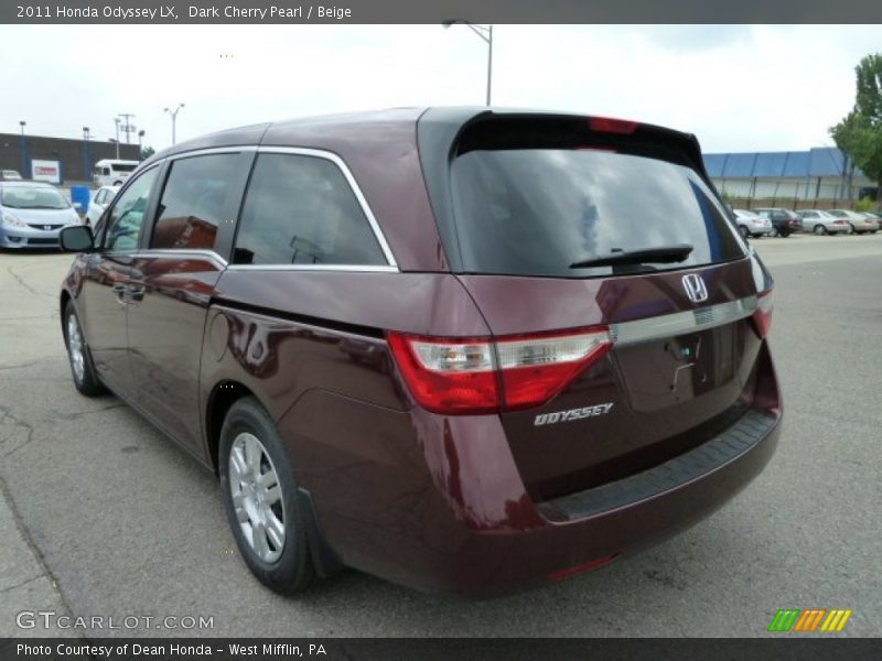 Dark Cherry Pearl / Beige 2011 Honda Odyssey LX