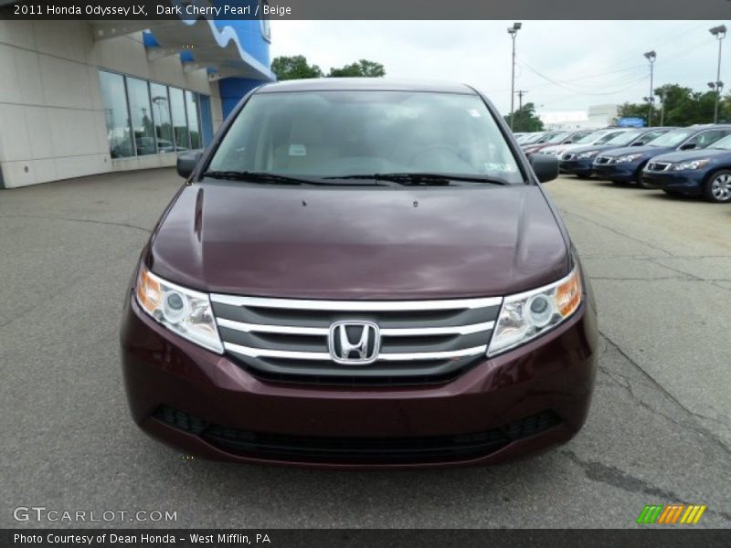Dark Cherry Pearl / Beige 2011 Honda Odyssey LX