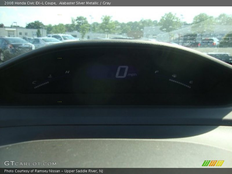 Alabaster Silver Metallic / Gray 2008 Honda Civic EX-L Coupe