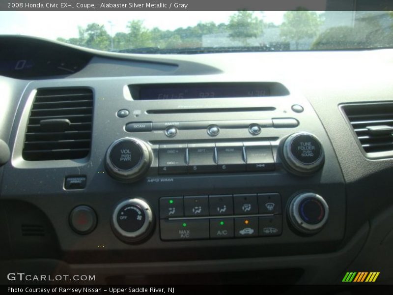 Alabaster Silver Metallic / Gray 2008 Honda Civic EX-L Coupe