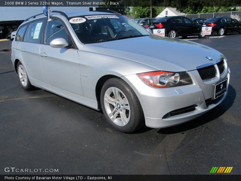Titanium Silver Metallic / Black 2008 BMW 3 Series 328xi Wagon