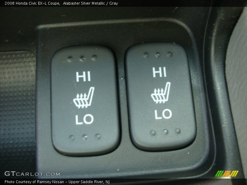 Alabaster Silver Metallic / Gray 2008 Honda Civic EX-L Coupe