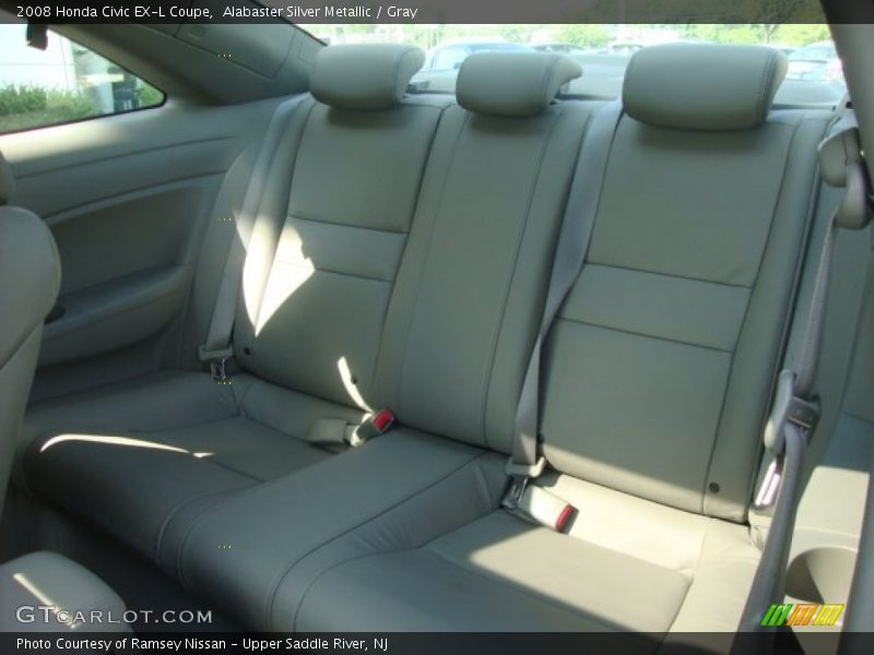 Alabaster Silver Metallic / Gray 2008 Honda Civic EX-L Coupe