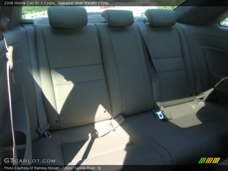 Alabaster Silver Metallic / Gray 2008 Honda Civic EX-L Coupe