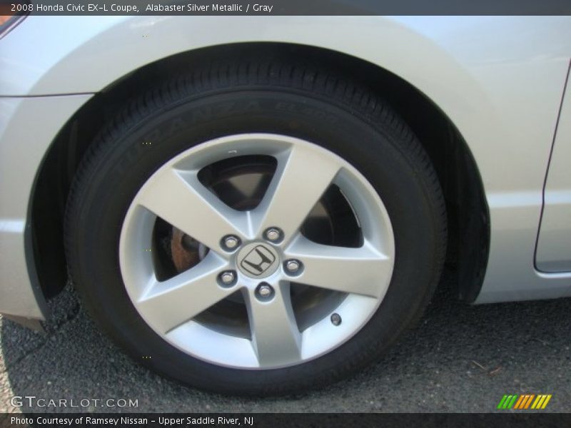 Alabaster Silver Metallic / Gray 2008 Honda Civic EX-L Coupe