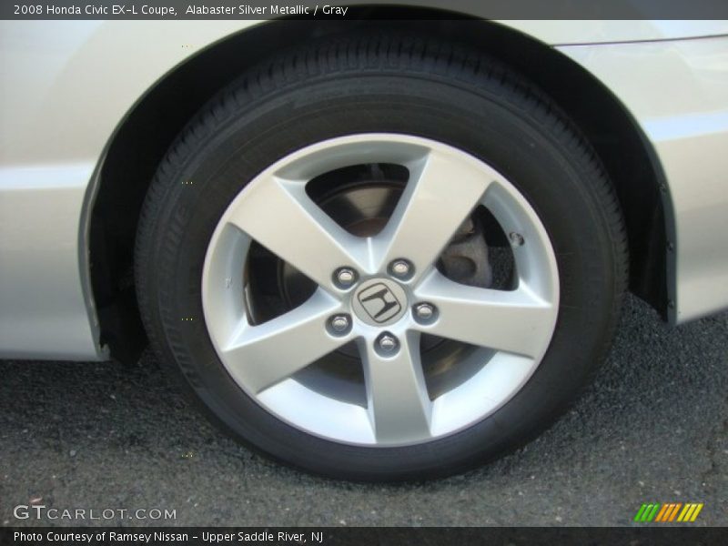 Alabaster Silver Metallic / Gray 2008 Honda Civic EX-L Coupe