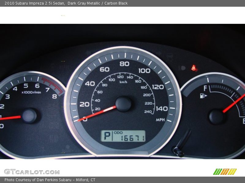  2010 Impreza 2.5i Sedan 2.5i Sedan Gauges