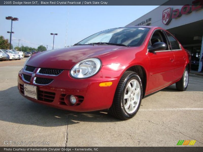 Blaze Red Crystal Pearlcoat / Dark Slate Gray 2005 Dodge Neon SXT