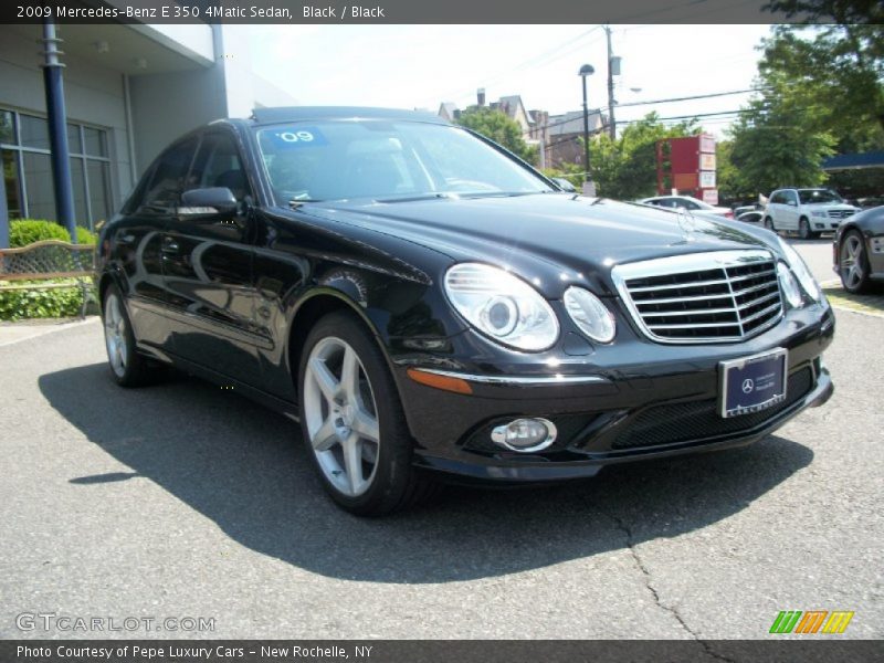 Black / Black 2009 Mercedes-Benz E 350 4Matic Sedan