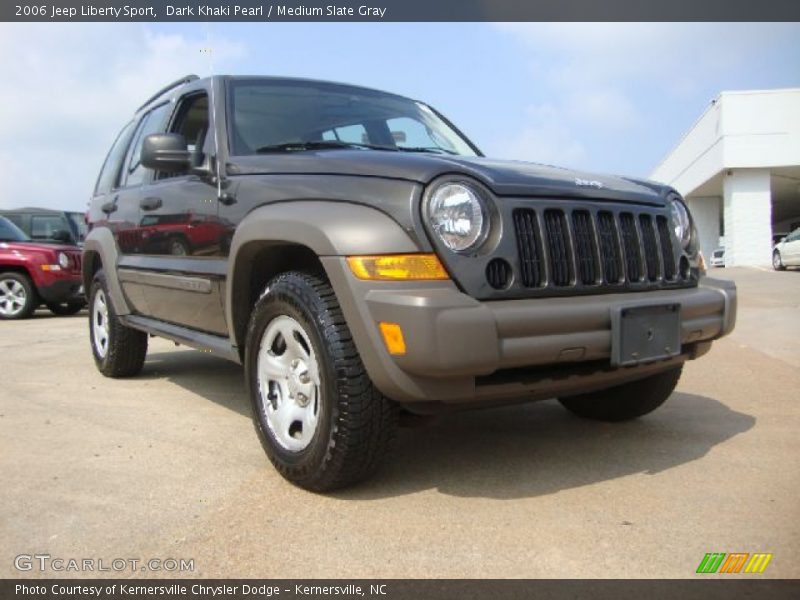 Dark Khaki Pearl / Medium Slate Gray 2006 Jeep Liberty Sport