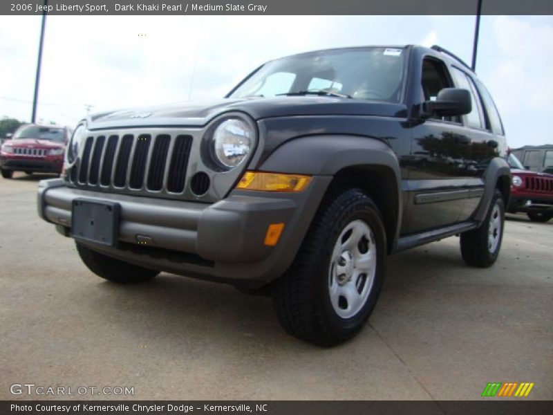 Dark Khaki Pearl / Medium Slate Gray 2006 Jeep Liberty Sport