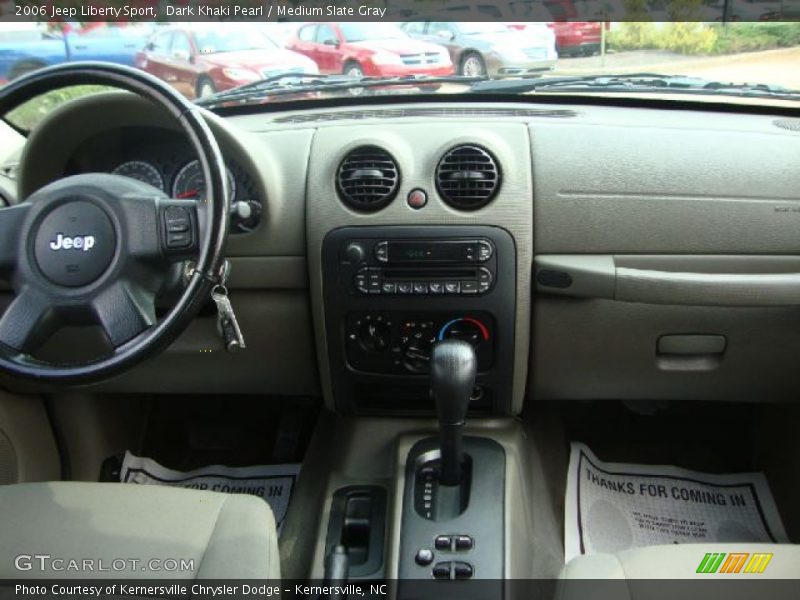 Dark Khaki Pearl / Medium Slate Gray 2006 Jeep Liberty Sport