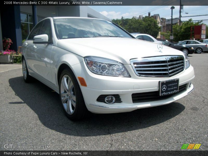 Arctic White / Savanna/Cashmere 2008 Mercedes-Benz C 300 4Matic Luxury