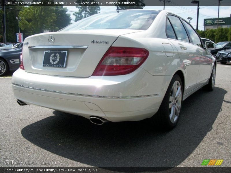 Arctic White / Savanna/Cashmere 2008 Mercedes-Benz C 300 4Matic Luxury