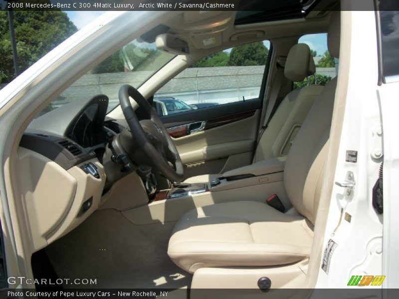 Arctic White / Savanna/Cashmere 2008 Mercedes-Benz C 300 4Matic Luxury