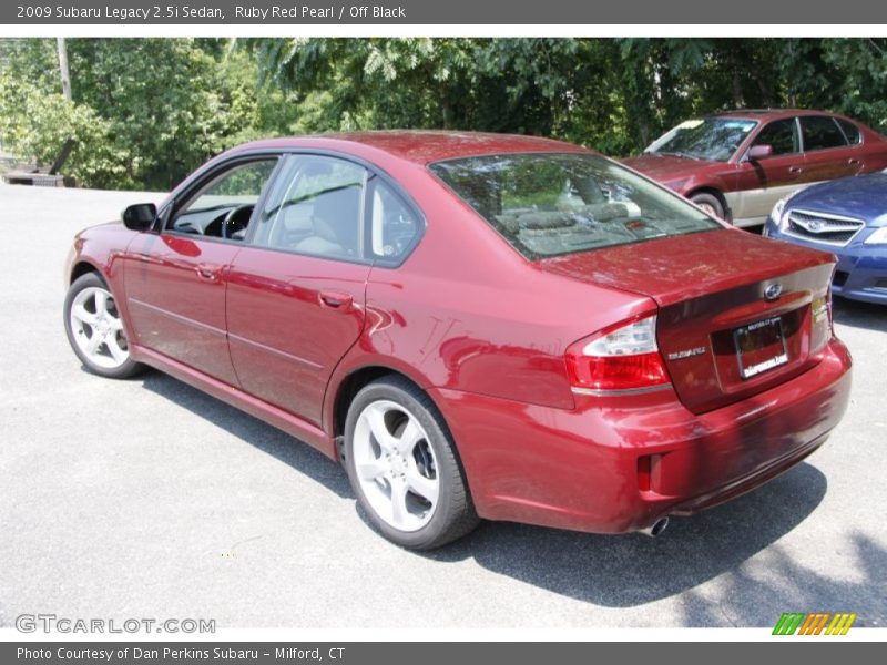 Ruby Red Pearl / Off Black 2009 Subaru Legacy 2.5i Sedan