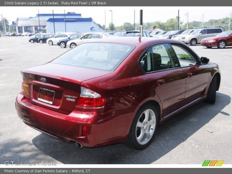Ruby Red Pearl / Off Black 2009 Subaru Legacy 2.5i Sedan