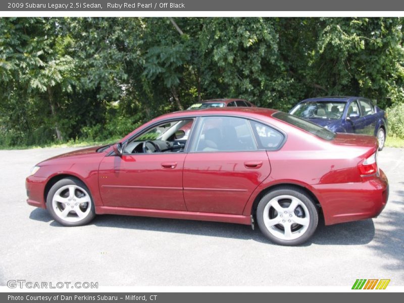 Ruby Red Pearl / Off Black 2009 Subaru Legacy 2.5i Sedan