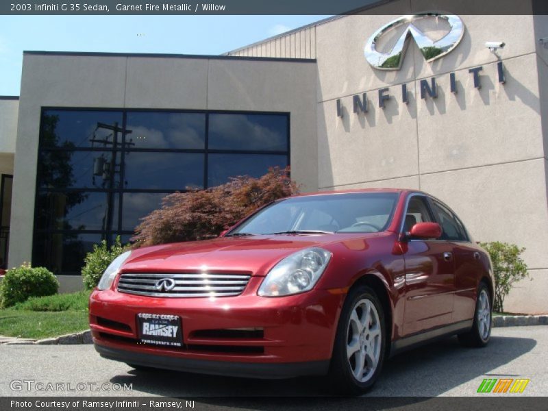 Garnet Fire Metallic / Willow 2003 Infiniti G 35 Sedan