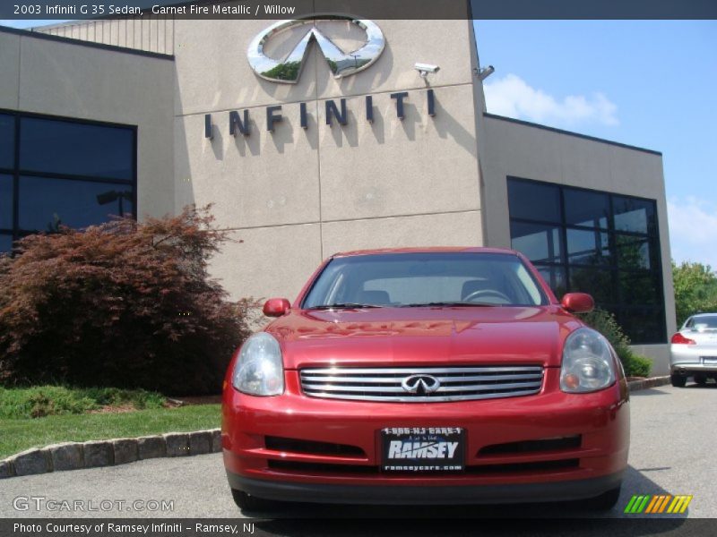 Garnet Fire Metallic / Willow 2003 Infiniti G 35 Sedan