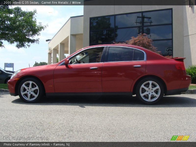 Garnet Fire Metallic / Willow 2003 Infiniti G 35 Sedan