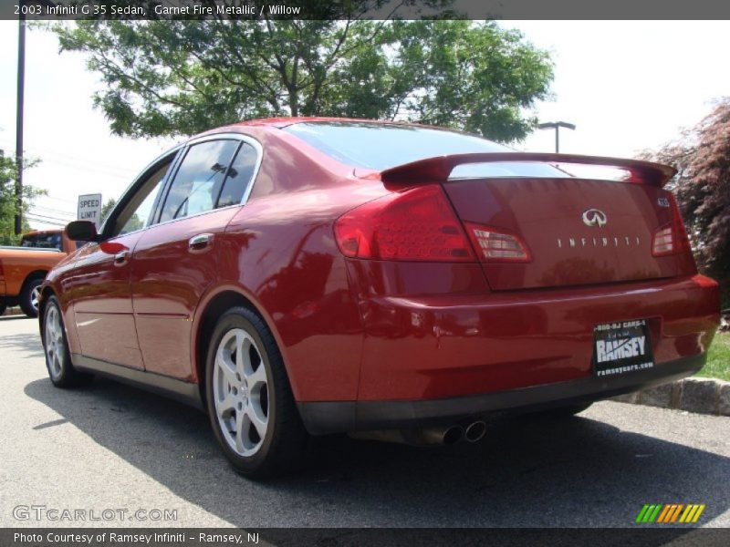 Garnet Fire Metallic / Willow 2003 Infiniti G 35 Sedan