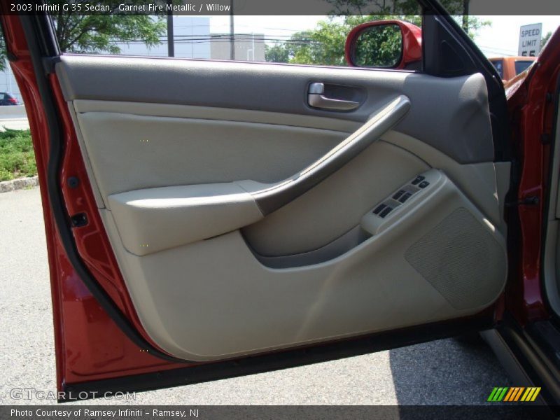 Garnet Fire Metallic / Willow 2003 Infiniti G 35 Sedan